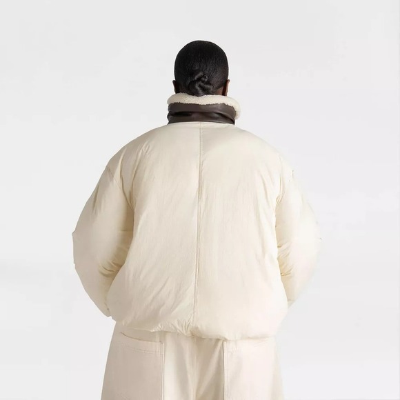 KBB KAHLANA x Target Women's XL Extra Large The Utility Puffer Coat Jacket Cream - Picture 7 of 9